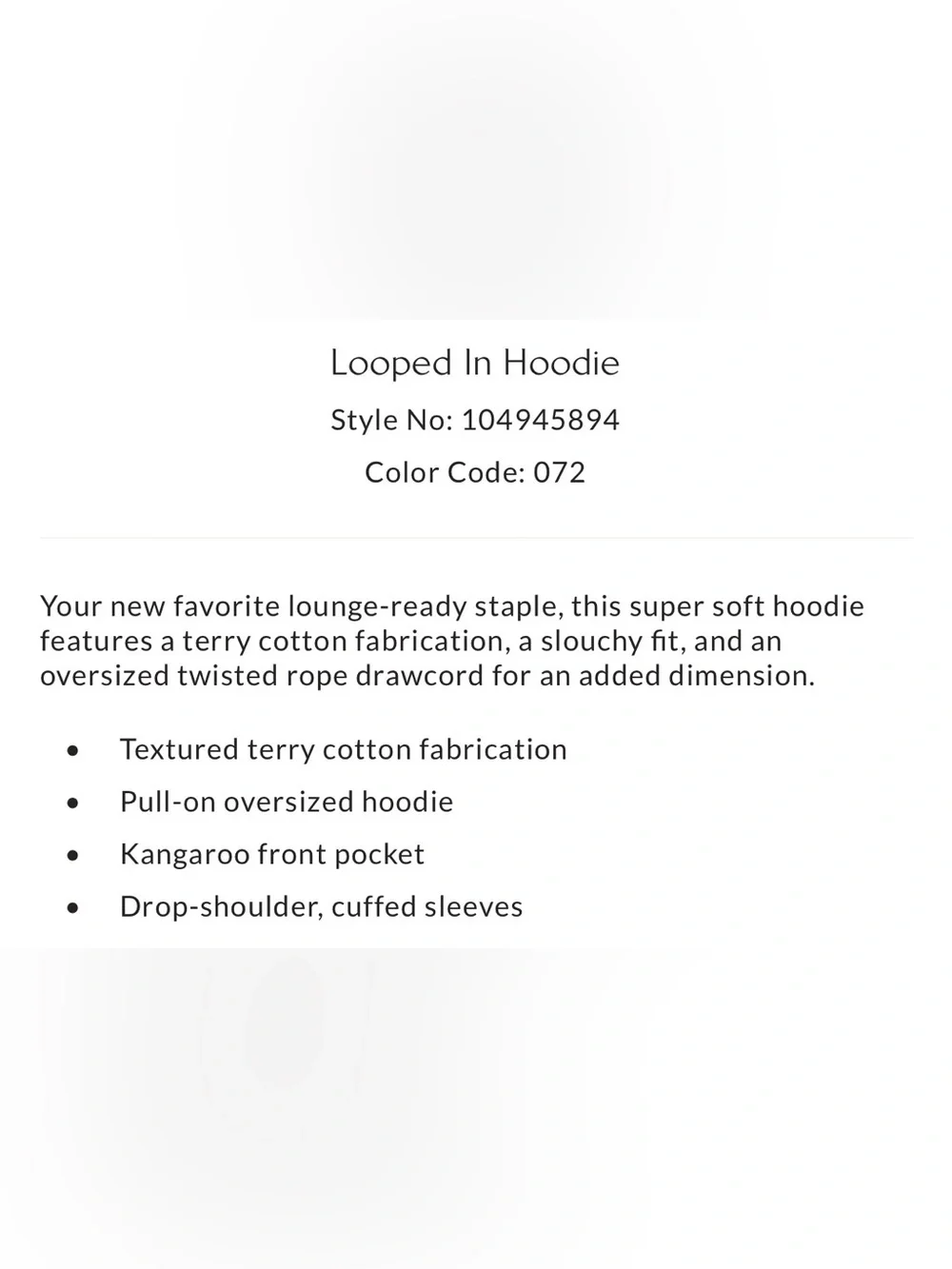 Free People Looped In Hoodie in Oil Green - Picture 5 of 5